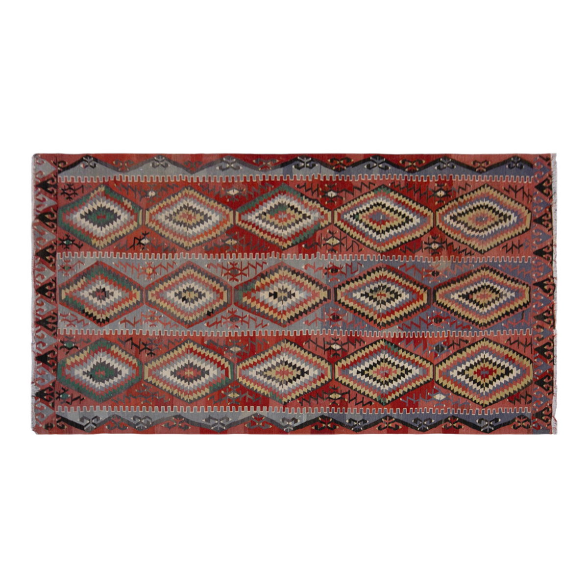 eşme tribal kilim, 6x10 ft kilim, 173x295 cm