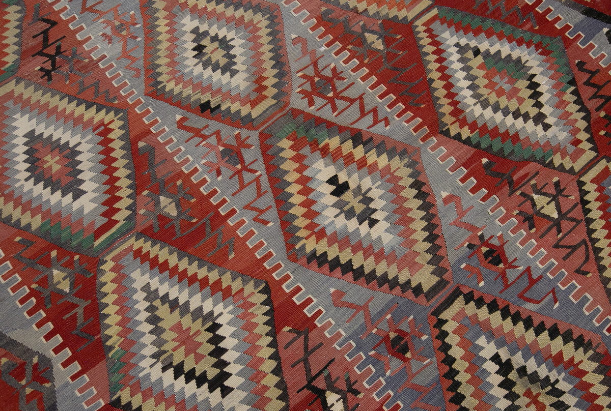 eşme tribal kilim, 6x10 ft kilim, 173x295 cm