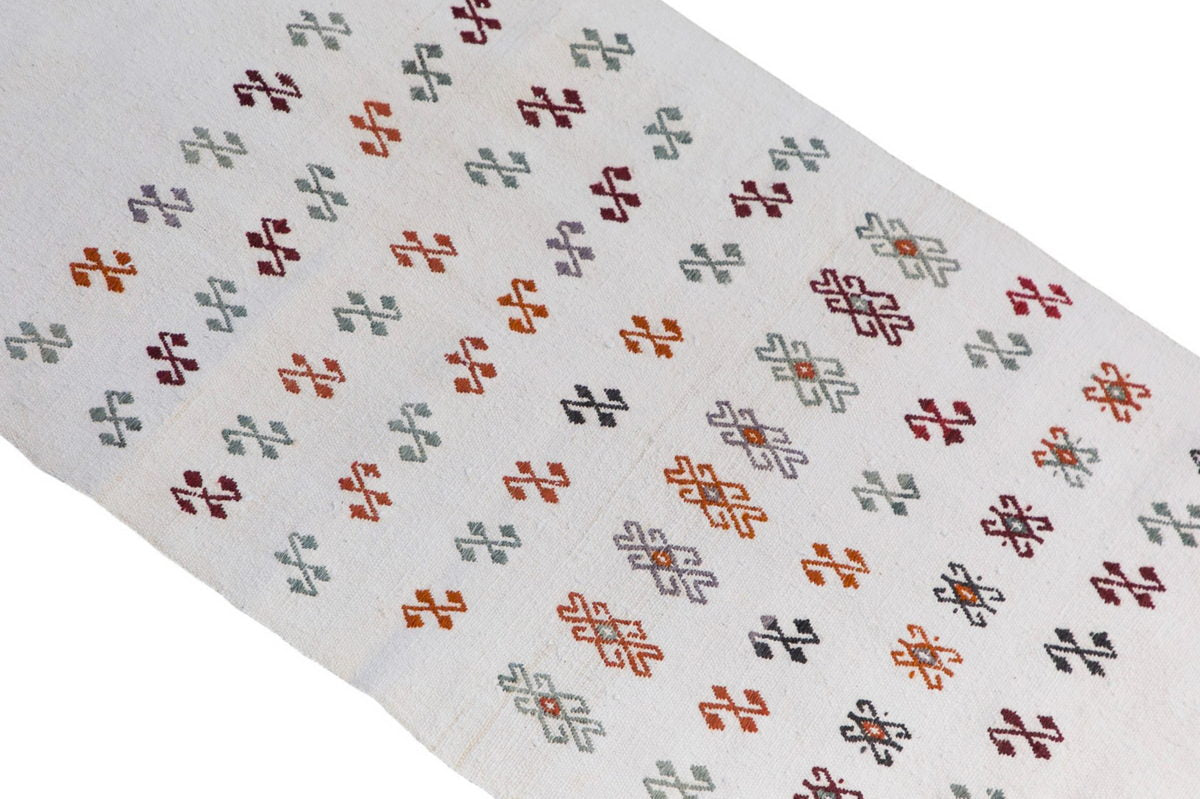 Extra Long Striped Kilim Runner – 70 x 444 cm | 2'3" x 14'7" ft
