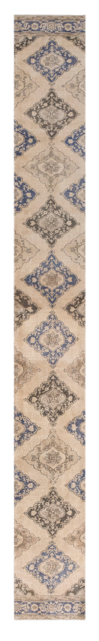 Extra Long Vintage Oushak Runner Rug | 2.8 x 20.2 ft