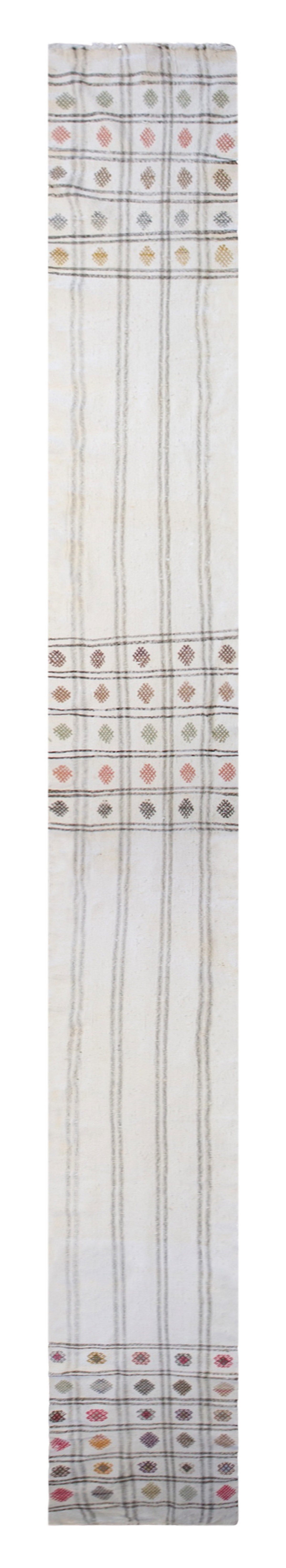 Extra Long Vintage Turkish Kilim Runner 68x728 cm (2'3" x 23'11")