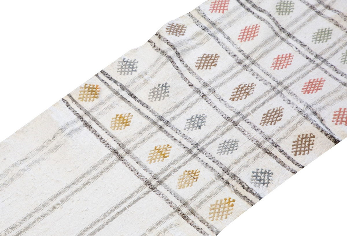 Extra Long Vintage Turkish Kilim Runner 68x728 cm (2'3" x 23'11")