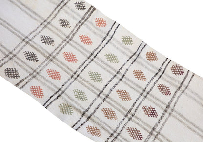 Extra Long Vintage Turkish Kilim Runner 68x728 cm (2'3" x 23'11")