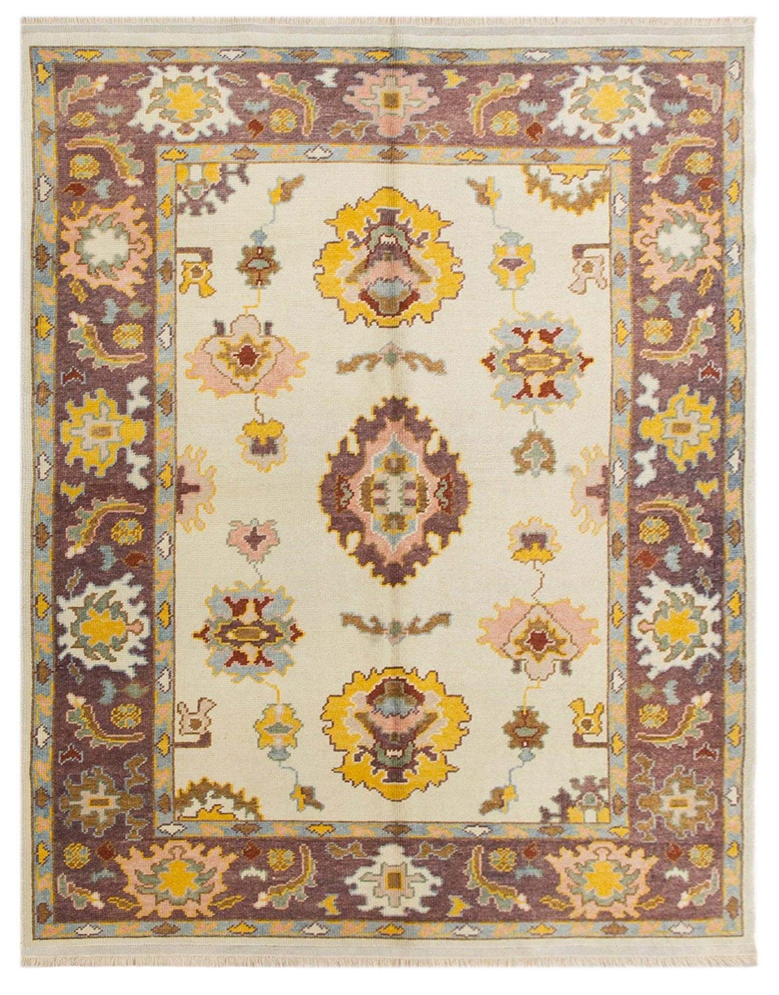 Genuine Oushak Rug, 5'7 x 7'3 ft / 170 x 220 cm