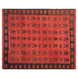 Geometric tribal kilim, 7x10 ft kilim, 202x300 cm kilim