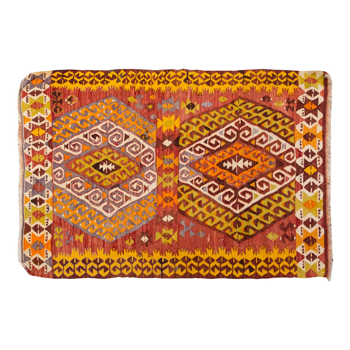 Geometric Vintage Konya Kilim,  97 x 155cm, 3.2 x 5.1 ft