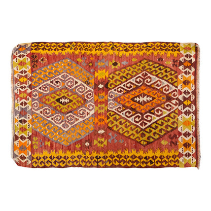 Geometric Vintage Konya Kilim,  97 x 155cm, 3.2 x 5.1 ft