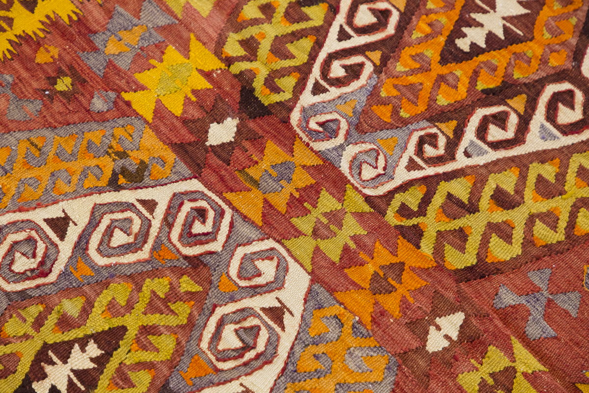 Geometric Vintage Konya Kilim,  97 x 155cm, 3.2 x 5.1 ft