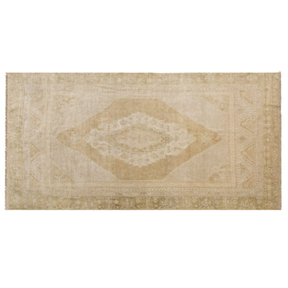 Handmade Vintage Turkish Oushak Rug, 142 x 280 cm / 4.6 x 9.2 ft
