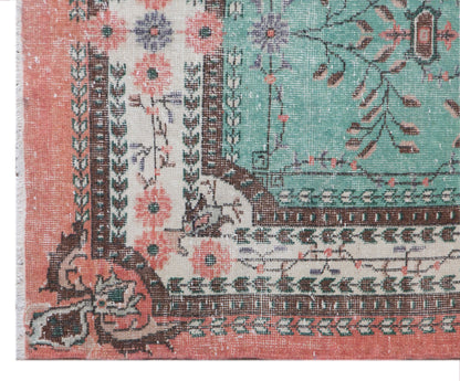Handmade Oushak Rug   3'11" x 6'9" feet, 120 x 205 cm