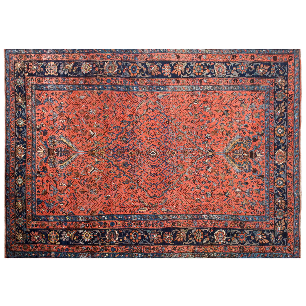 Handmade Vintage Oushak Rug - 278 x 370 cm / 9'1 x 12'2 feet