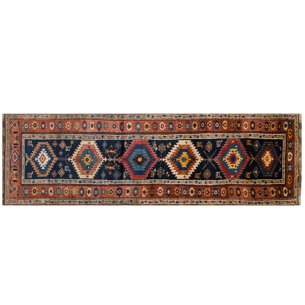 Handmade Vintage Oushak Rug Runner - 118x434 cm / 3'10 x 14'3 feet