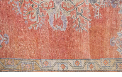 Handmade Vintage Turkish Oushak Rug 105x140 cm (3.4x4.6 ft )
