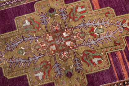 Handmade Vintage Turkish Oushak Rug 113x227 cm (3.7x7.5 ft)