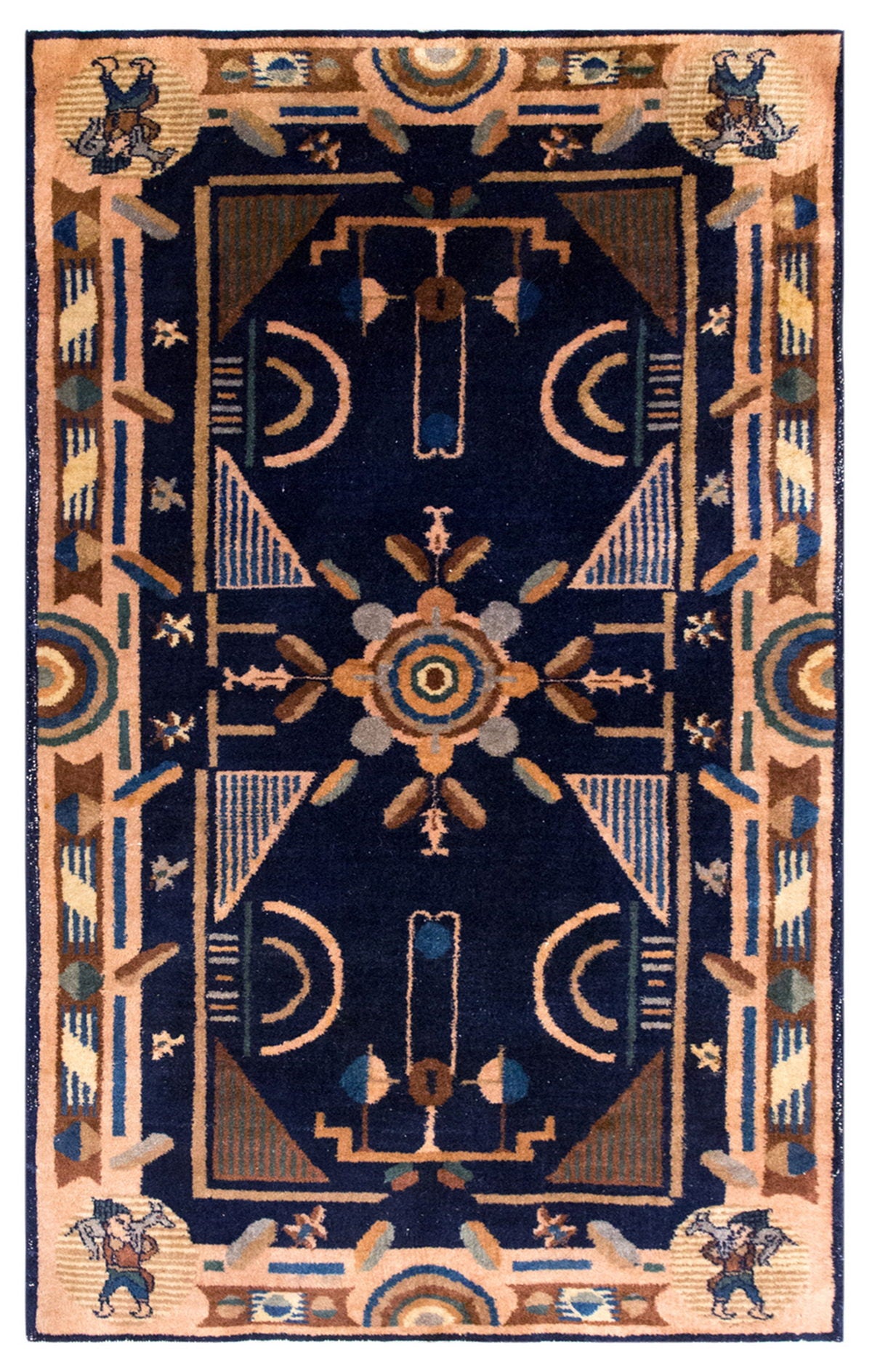Handmade Vintage Turkish Oushak Rug 120x210 cm (4.4x7.5 ft)