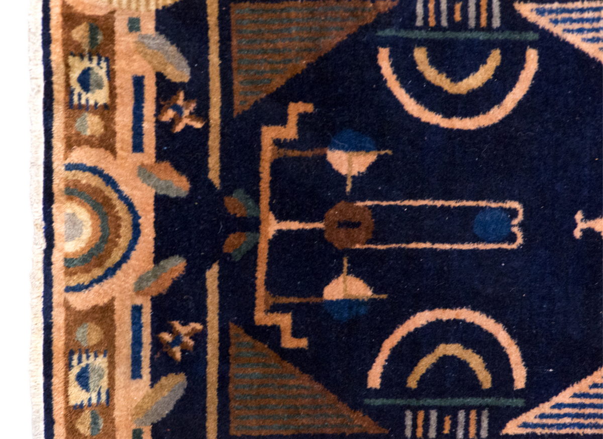 Handmade Vintage Turkish Oushak Rug 120x210 cm (4.4x7.5 ft)