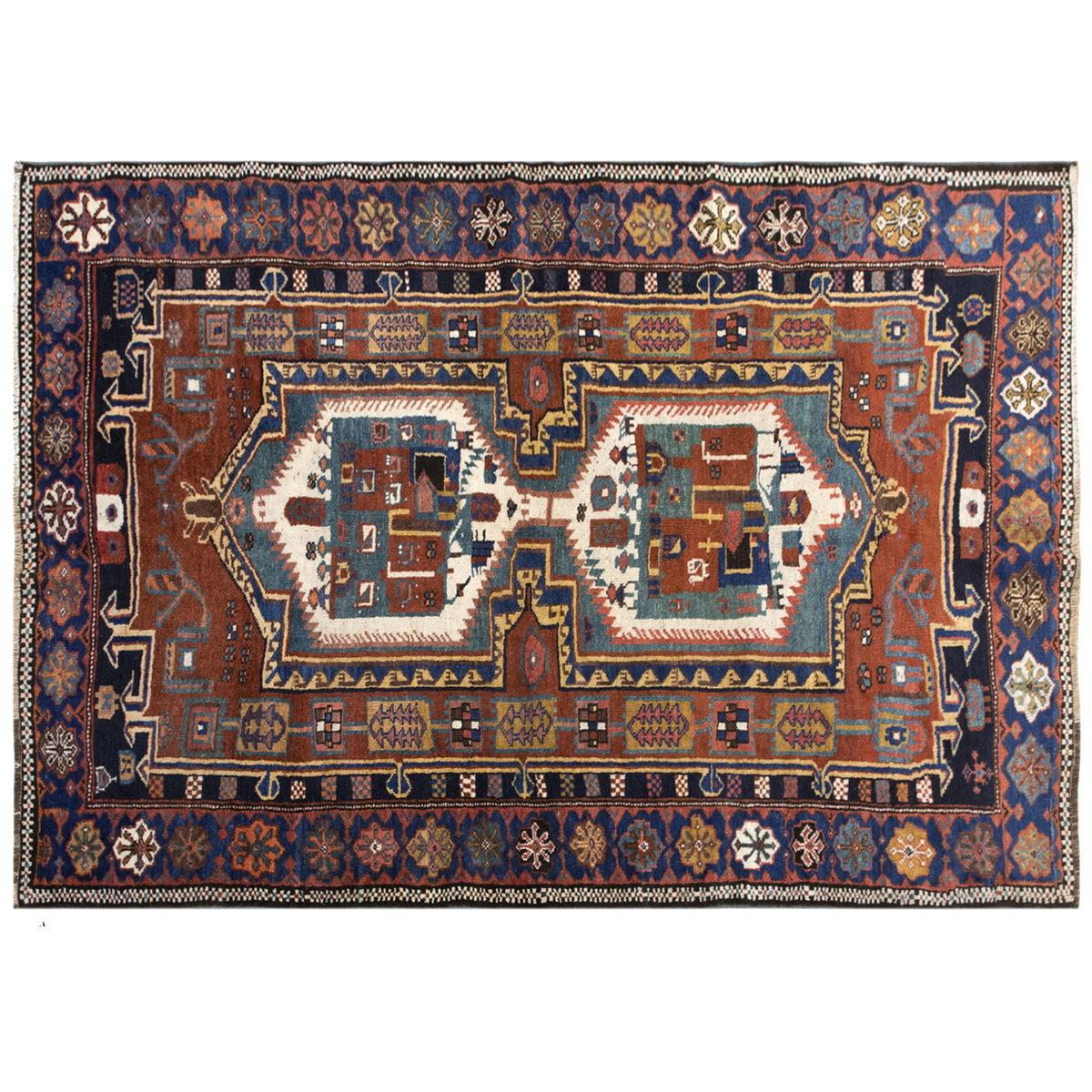 Handmade Vintage Turkish Oushak Rug 137x210 cm (4.5x6.9 ft)