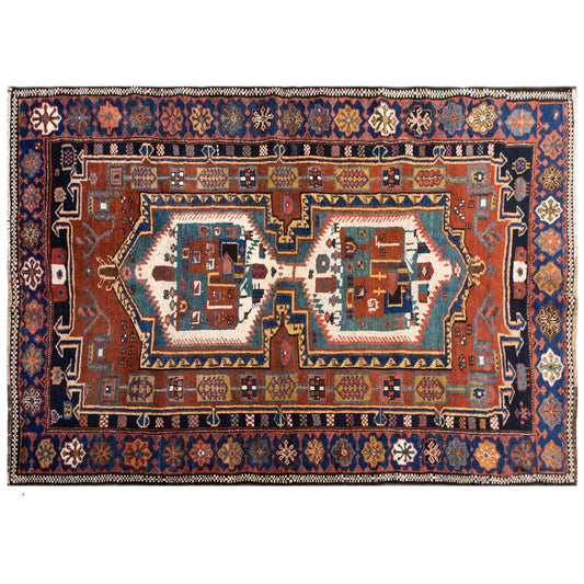 Handmade Vintage Turkish Oushak Rug 137x210 cm (4.5x6.9 ft)
