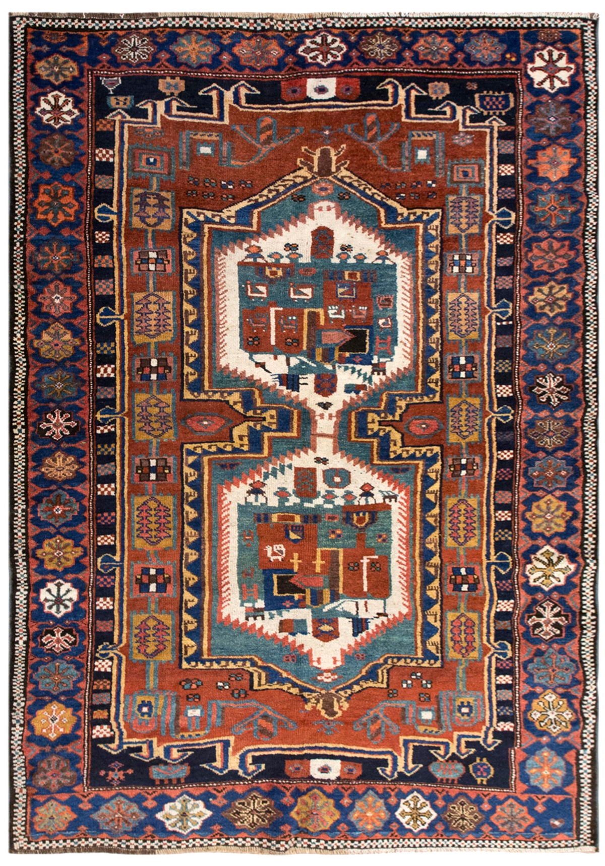 Handmade Vintage Turkish Oushak Rug 137x210 cm (4.5x6.9 ft)