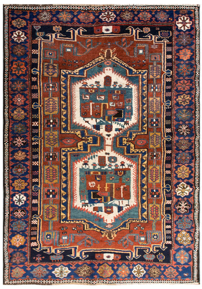 Handmade Vintage Turkish Oushak Rug 137x210 cm (4.5x6.9 ft)