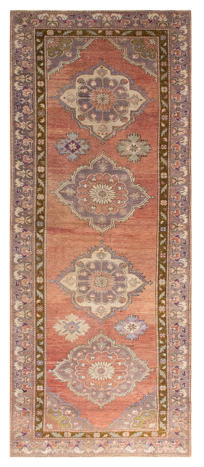 Handmade Vintage Turkish Oushak Runner 127x321 cm (4x10.5 ft)