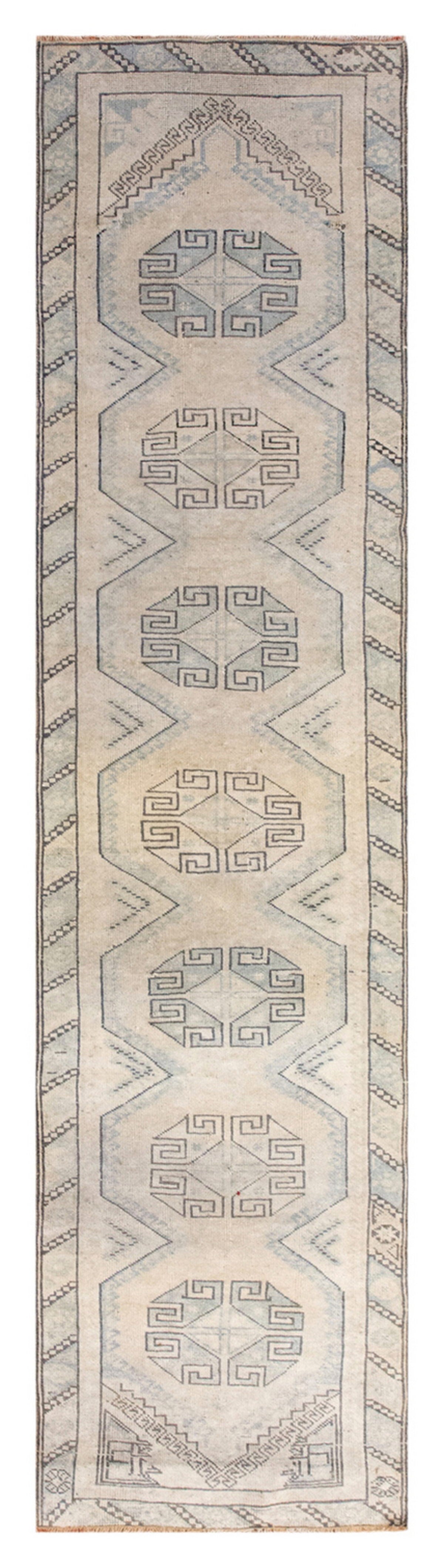 Handmade Vintage Turkish Oushak Runner 72x297 cm (2.4x9.7 ft)