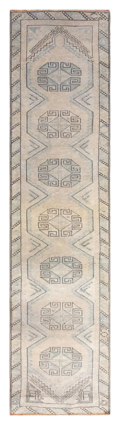 Handmade Vintage Turkish Oushak Runner 72x297 cm (2.4x9.7 ft)