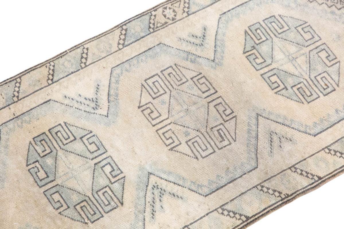 Handmade Vintage Turkish Oushak Runner 72x297 cm (2.4x9.7 ft)