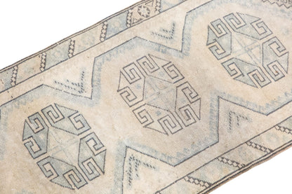 Handmade Vintage Turkish Oushak Runner 72x297 cm (2.4x9.7 ft)