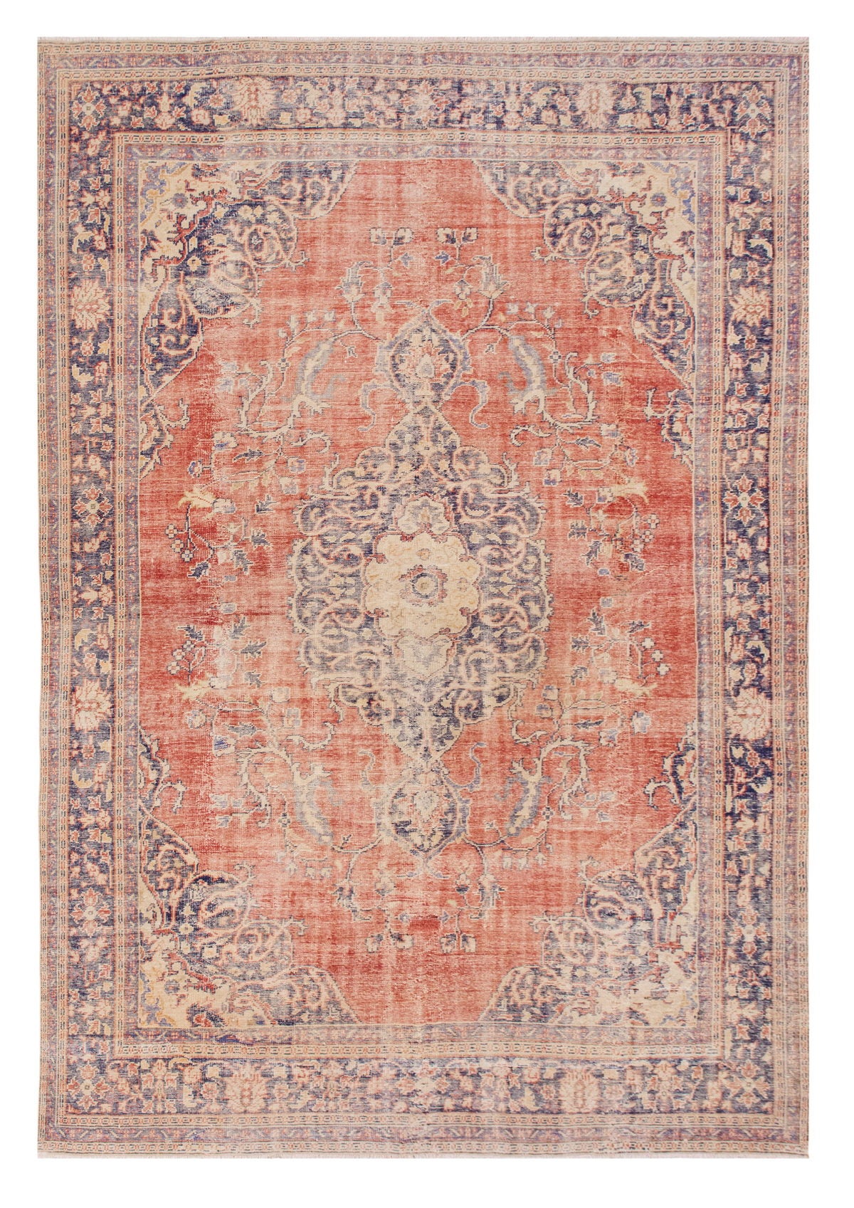 Handwoven Large Turkish Oushak Rug, 272x380 cm / 8.9x12.5 ft