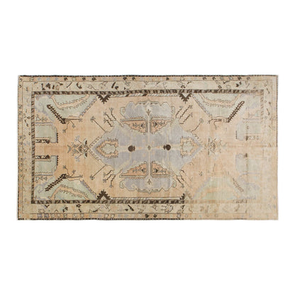 Handwoven Bohemian Area Carpet – 60+ Years Old, 6'5" x 10'9" (196 x 327 cm)