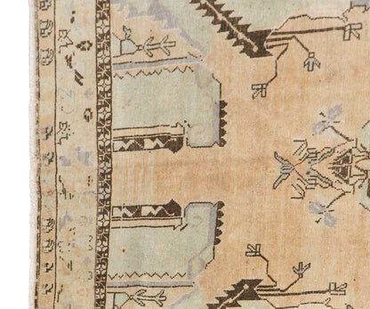 Handwoven Bohemian Area Carpet – 60+ Years Old, 6'5" x 10'9" (196 x 327 cm)