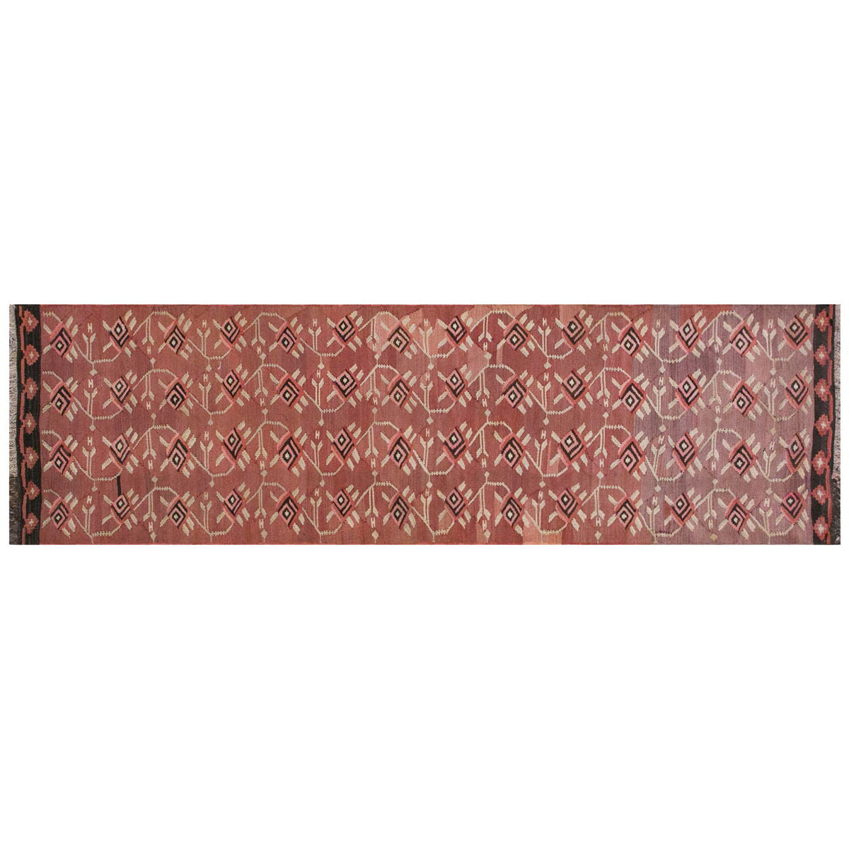 Handwoven Central Anatolian Hallway Rug, 2.1 x 10 ft, 65 x 306 cm
