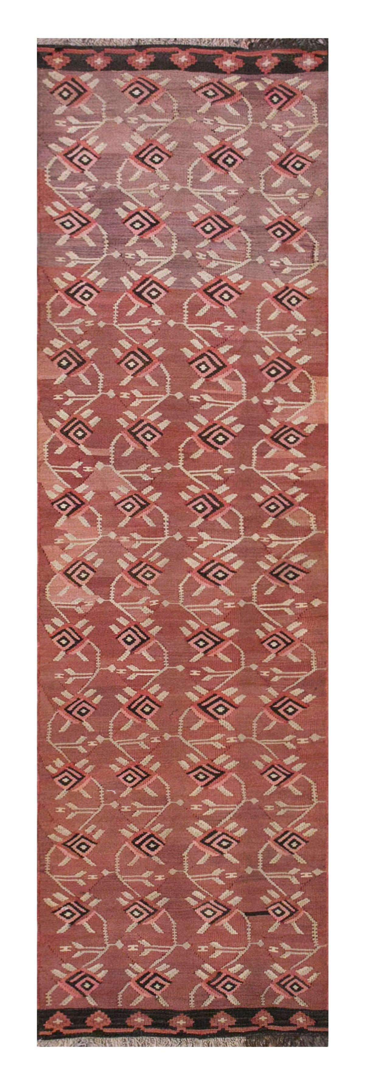 Handwoven Central Anatolian Hallway Rug, 2.1 x 10 ft, 65 x 306 cm