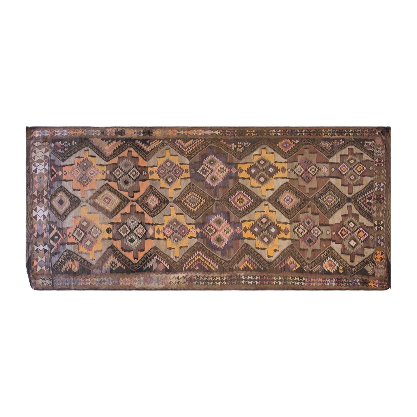 Handwoven Kars Kilim – 185 x 435 cm (6.1 x 14.3 ft)