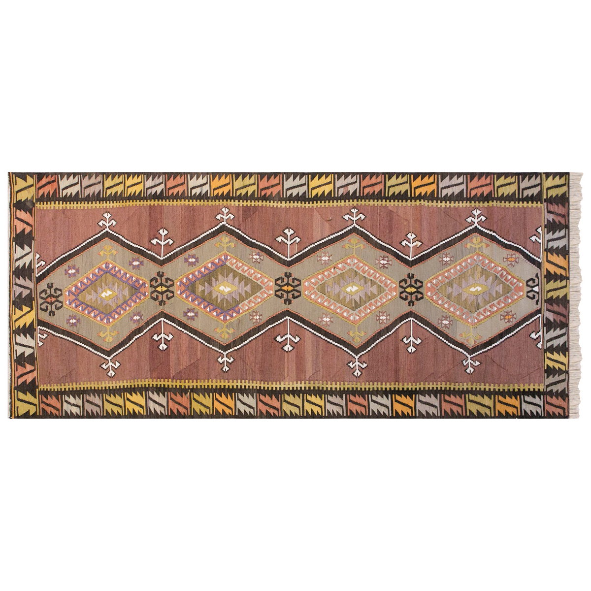 Handwoven Kayseri Hallway Rug, 3.6 x 11.4 ft, 109 x 346 cm