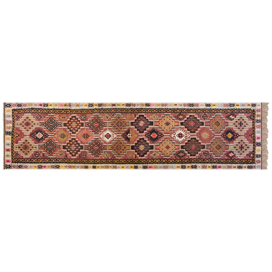 Handwoven Kayseri Long Hallway Rug, 3.9 x 15.4 ft, 115 x 468 cm