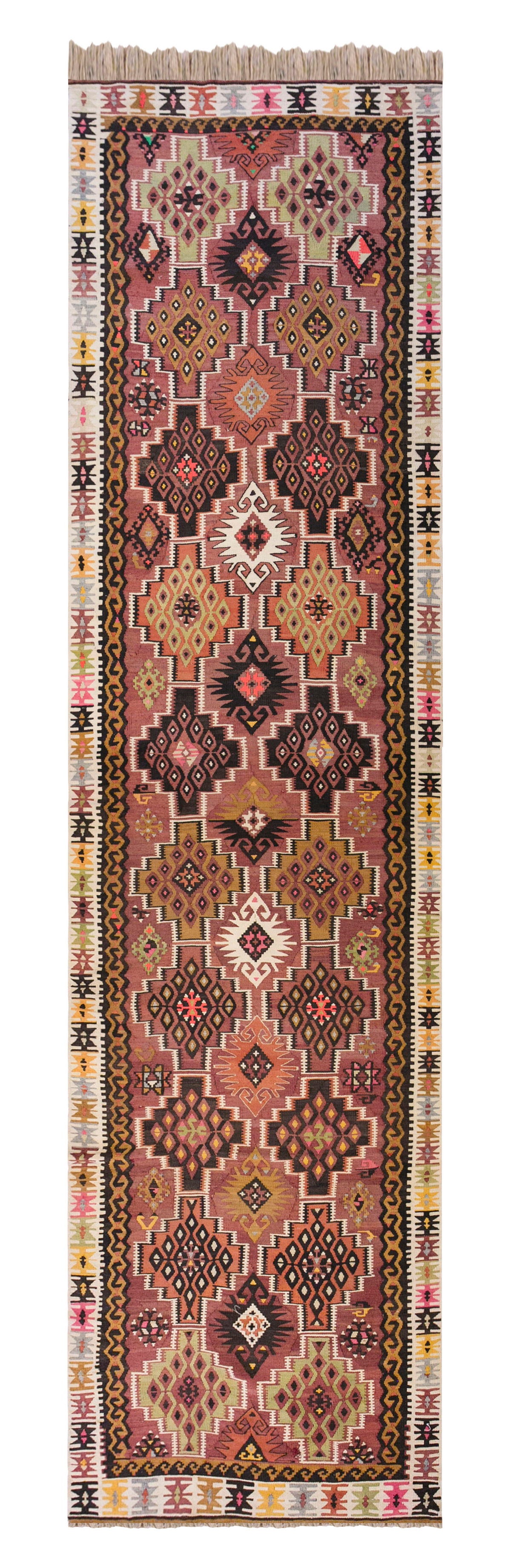 Handwoven Kayseri Long Hallway Rug, 3.9 x 15.4 ft, 115 x 468 cm