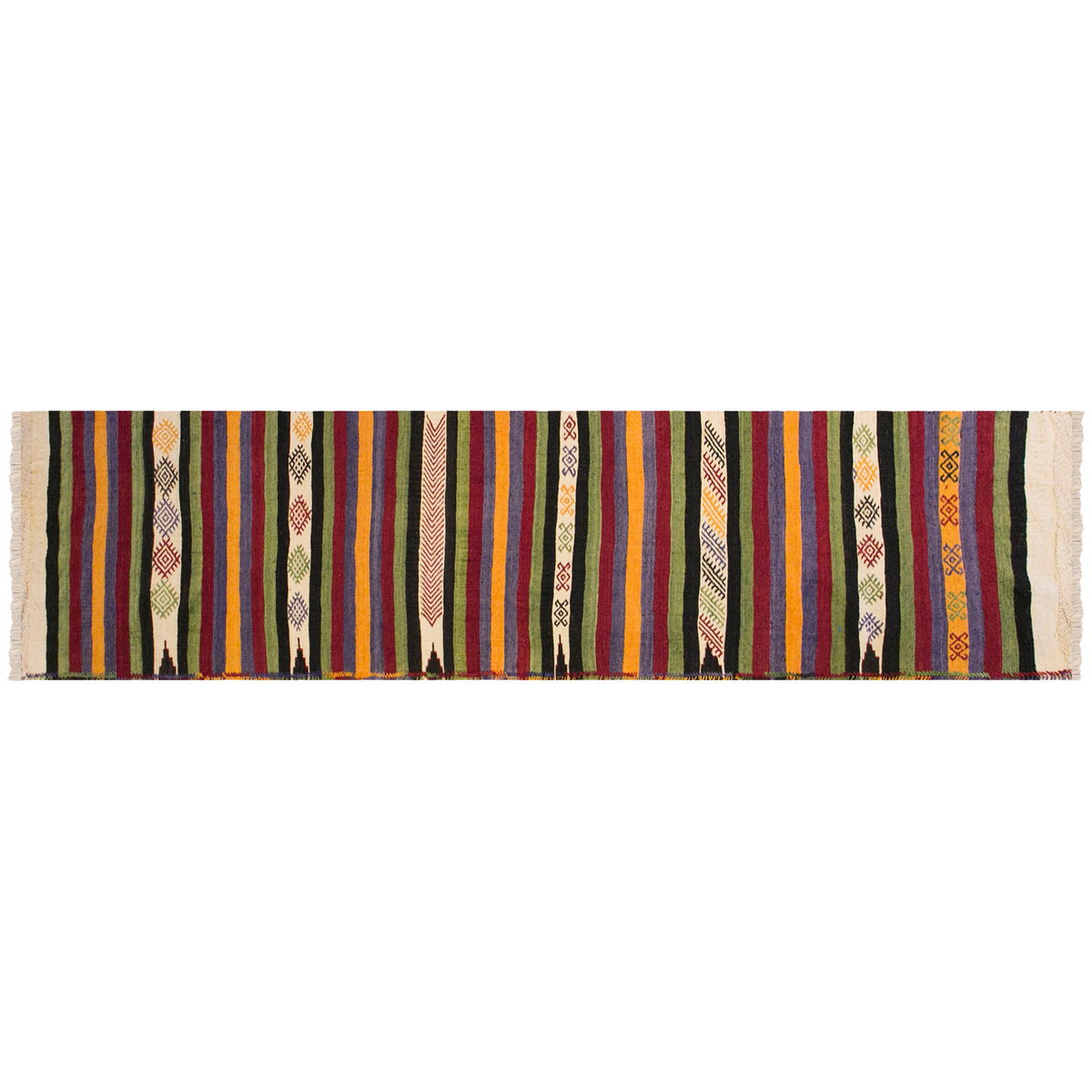 Handwoven Konya Hallway Rug, 2.3 x 11.8 ft, 69 x 358 cm
