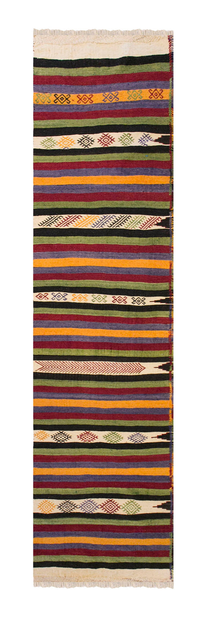 Handwoven Konya Hallway Rug, 2.3 x 11.8 ft, 69 x 358 cm