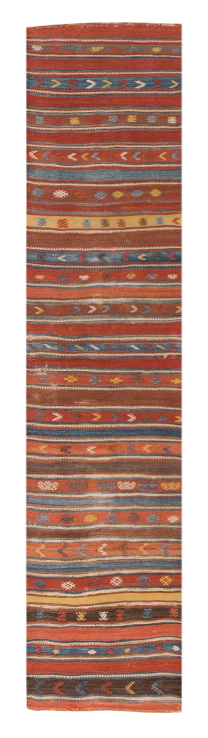Handwoven Konya Hallway Rug, 2.6 x 10.6 ft, 77 x 322 cm