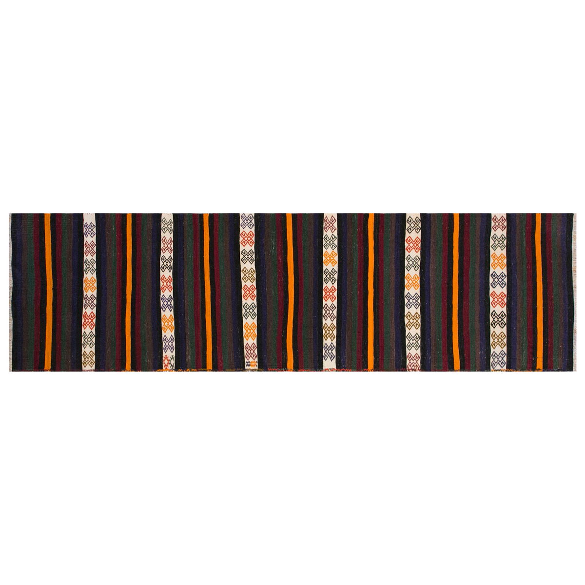 Handwoven Konya Hallway Rug, 2.6 x 11 ft, 77 x 337 cm