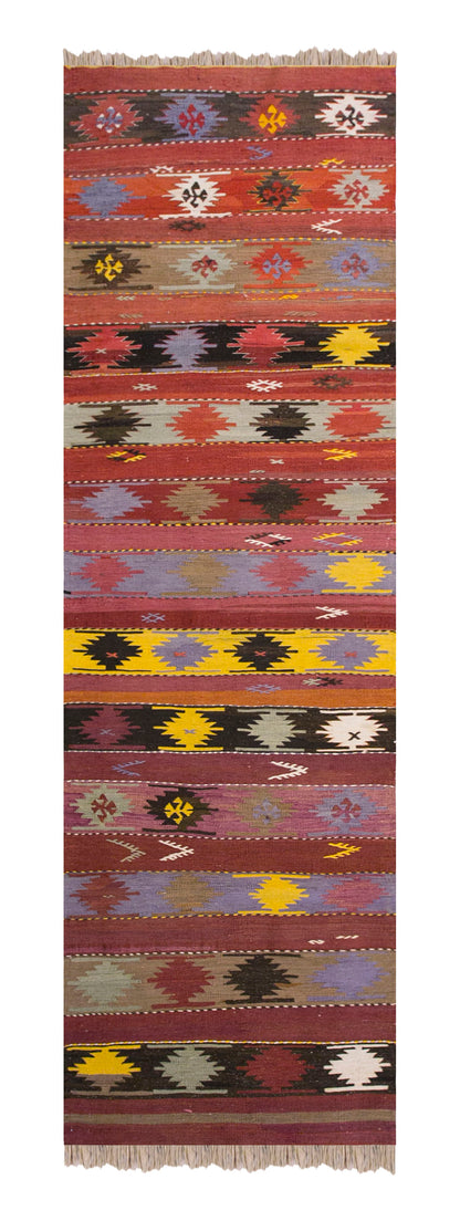 Handwoven Konya Hallway Rug, 2.7 x 11.10 ft, 79 x 363 cm