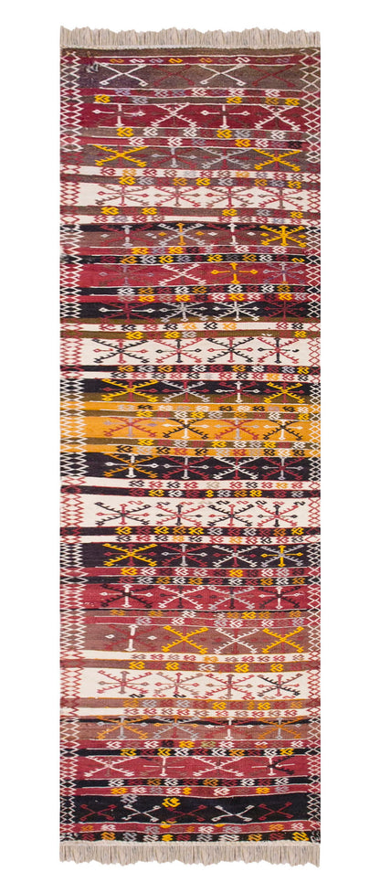 Handwoven Konya Hallway Rug, 2.9 x 11.8 ft, 84 x 358 cm