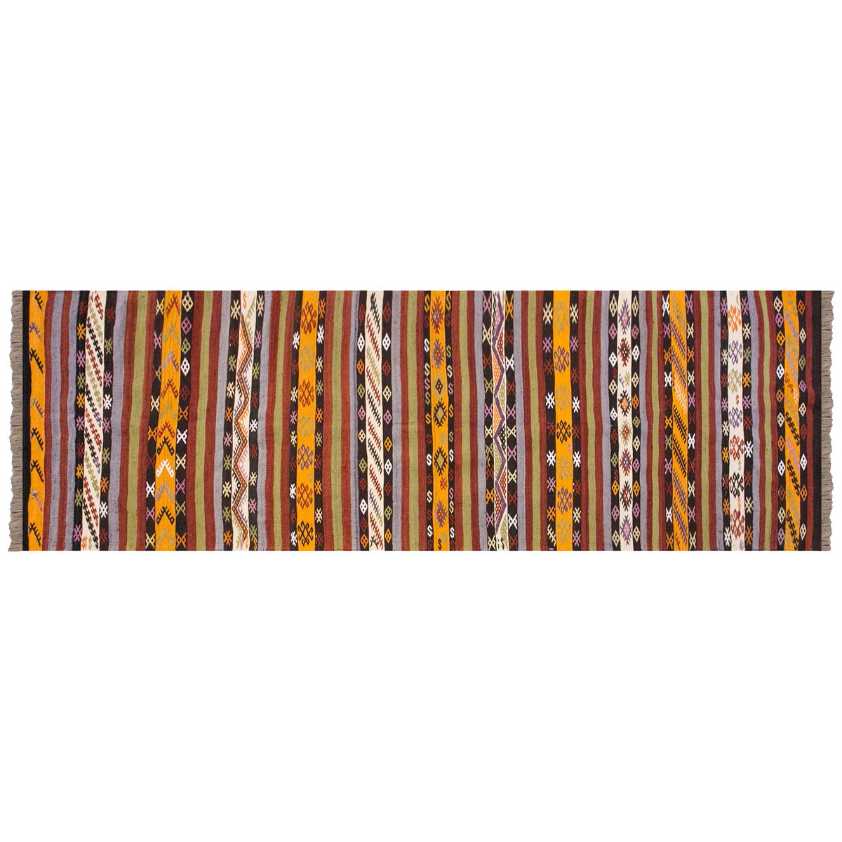 Handwoven Konya Hallway Rug, 3.2 x 12.5 ft, 98 x 380 cm