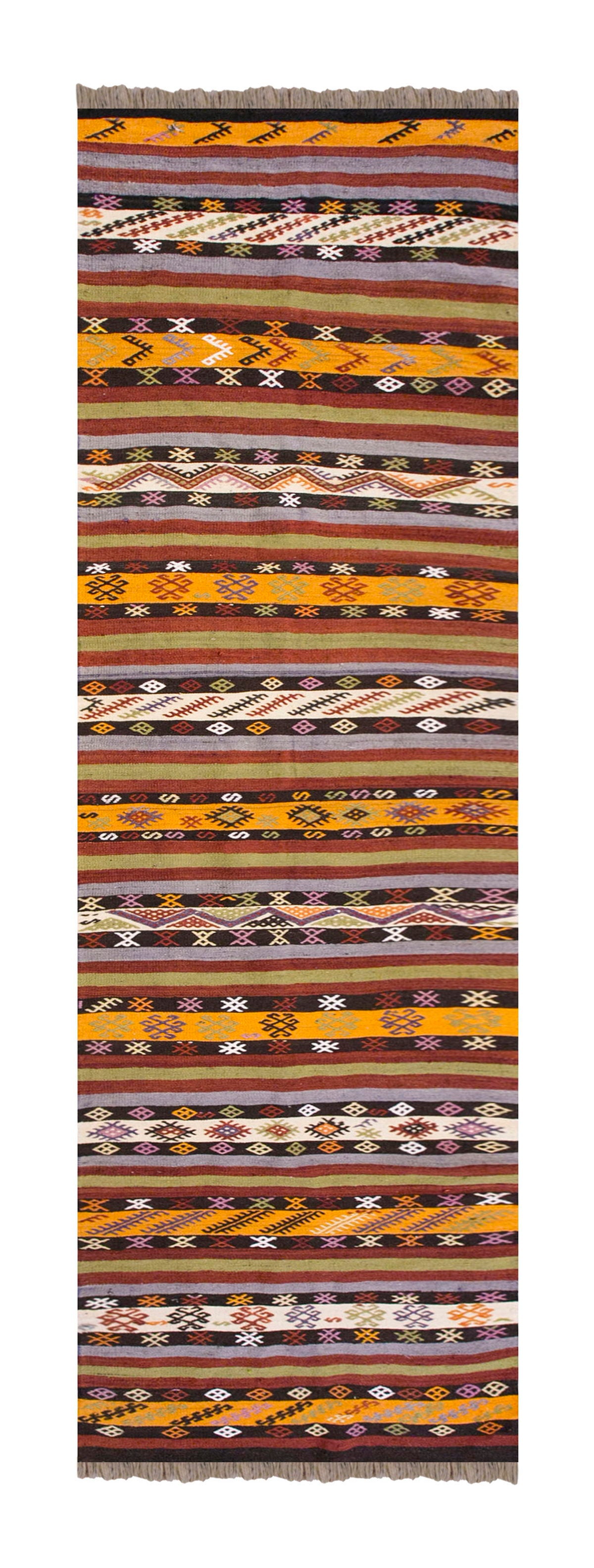 Handwoven Konya Hallway Rug, 3.2 x 12.5 ft, 98 x 380 cm