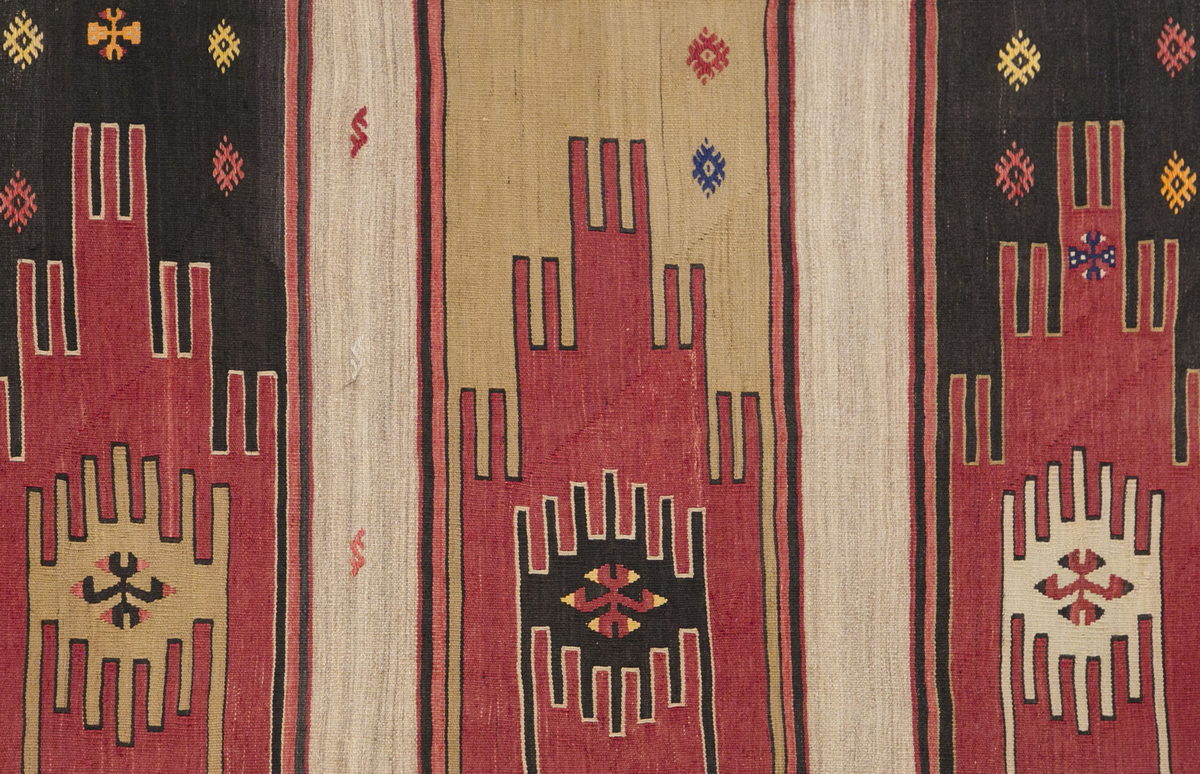 Handwoven Konya Saf Design Hallway Rug, 2.9 x 10.10 ft, 84 x 331 cm