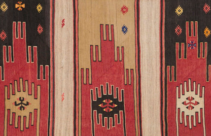 Handwoven Konya Saf Design Hallway Rug, 2.9 x 10.10 ft, 84 x 331 cm