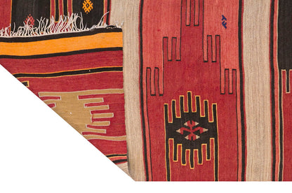 Handwoven Konya Saf Design Hallway Rug, 2.9 x 10.10 ft, 84 x 331 cm