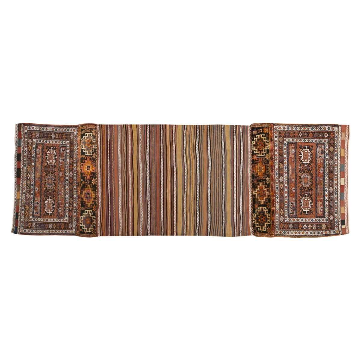 Handwoven Kurdish Bahtiyari Hallway Rug, 3.4 x 11 ft, 103 x 336 cm